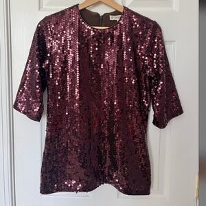 Yves Saint Laurent rive gauche Sequin Top